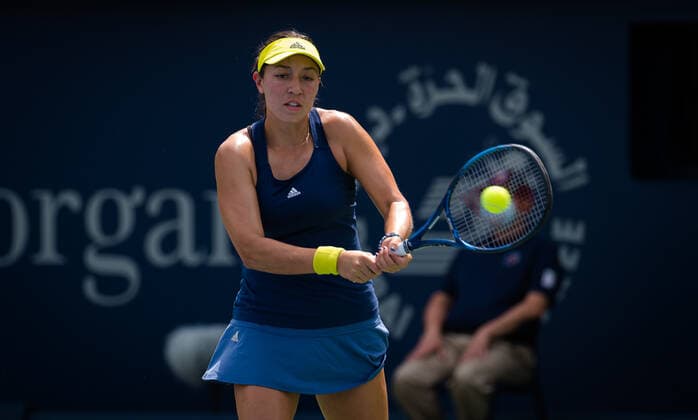 March 10, 2021, DUBAI, UNITED ARAB EMIRATES: Jessica Pegula of the United States in action during her third-round match at the 2021 Dubai Duty Free Tennis Championships WTA, Tennis Damen 1000 tournament against Karolina Pliskova of the Czech Republic DUBAI UNITED ARAB EMIRATES - ZUMAa181 20210310_zaa_a181_002 Copyright: xRobxPrangex