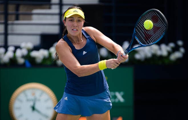 March 10, 2021, DUBAI, UNITED ARAB EMIRATES: Jessica Pegula of the United States in action during her third-round match at the 2021 Dubai Duty Free Tennis Championships WTA, Tennis Damen 1000 tournament against Karolina Pliskova of the Czech Republic DUBAI UNITED ARAB EMIRATES - ZUMAa181 20210310_zaa_a181_017 Copyright: xRobxPrangex