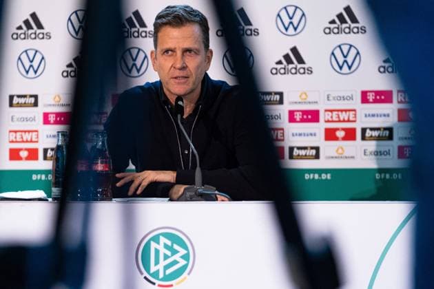 Digital DFB Press Conference with Fritz Keller, Joachim Loew and Oliver Bierhoff DFB German Football Association, Digital Press Conference from the DFB Headquarters in Frankfurt am Main with DFB President Fritz Keller, National Coach Joachim Loew and DFB Director National Teams and Academy Oliver Bierhoff, Moderated by Jens Grittner, Frankfurt am Main, 11 03 2021, Photo Thomas Boecker DFB Pool Press Photo Rudel Frankfurt am Main Hesse Germany Poolfoto Thomas Boecker DFB Pool Pressefo ,EDITORIAL USE ONLY