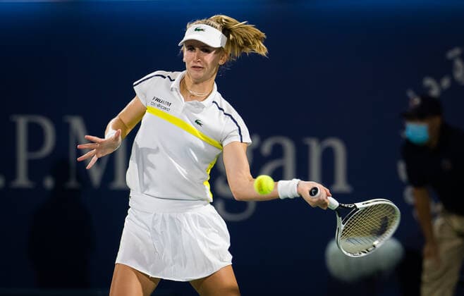 March 11, 2021, DUBAI, UNITED ARAB EMIRATES: Jil Teichmann of Switzerland in action during the quarter-final at the 2021 Dubai Duty Free Tennis Championships WTA, Tennis Damen 1000 tournament against Cori Gauff of the United States DUBAI UNITED ARAB EMIRATES - ZUMAa181 20210311_zaa_a181_076 Copyright: xRobxPrangex