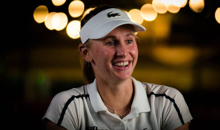 March 11, 2021, DUBAI, UNITED ARAB EMIRATES: Jil Teichmann of Switzerland talks to the media after the quarter-final at the 2021 Dubai Duty Free Tennis Championships WTA, Tennis Damen 1000 tournament DUBAI UNITED ARAB EMIRATES - ZUMAa181 20210311_zaa_a181_123 Copyright: xRobxPrangex