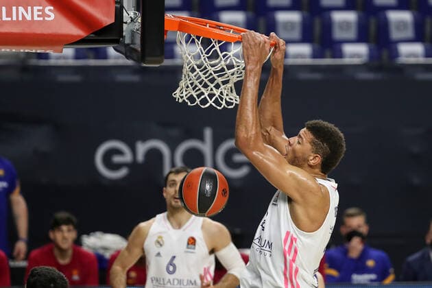 March 11, 2021, Madrid, Spain: Walter Tavares of Real Madrid during the Turkish Airlines EuroLeague match between Real Madrid at WiZink Center in Madrid, Spain. Madrid Spain - ZUMAd159 20210311_zia_d159_029 Copyright: xIndirax