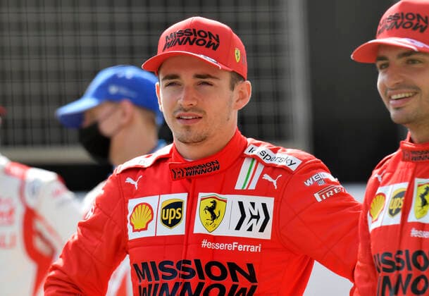 LECLERC Charles with SAINZ Carlos jr Team Scuderia Ferrari FIA Formula 1 Tests 2021 in Bahrain 1 day On 12 03 2021 Bahrain International Circuit As Sachir