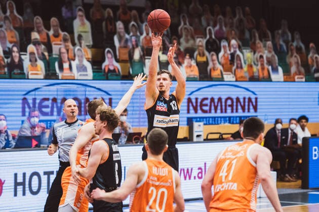 easyCredit BBL 23 Matchday RASTA Vechta vs ratiopharm ulm, 13 03 2021 Andreas Obst ratiopharm ulm, 13 easyCredit BBL 23 Matchday RASTA Vechta vs ratiopharm ulm on 13 03 2021 in Vechta RASTA Dome , Germany, Copyright: xBEAUTIFULxSPORTS Neddermannx