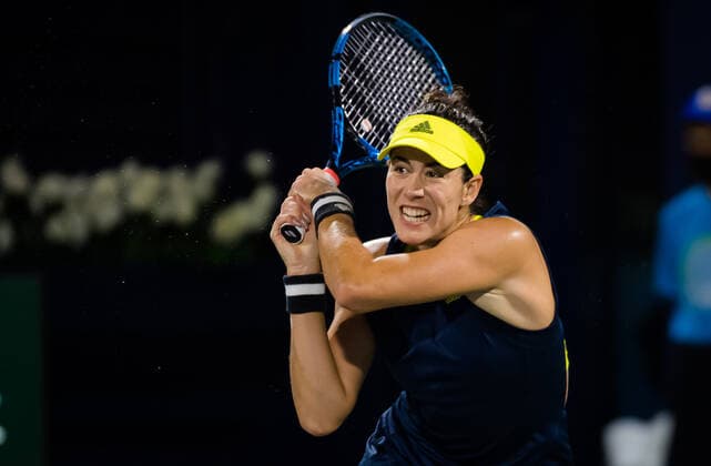March 13, 2021, DUBAI, UNITED ARAB EMIRATES: Garbine Muguruza of Spain in action during the final of the 2021 Dubai Duty Free Tennis Championships WTA, Tennis Damen 1000 tournament against Barbora Krejcikova of the Czech Republic DUBAI UNITED ARAB EMIRATES - ZUMAa181 20210313_zaa_a181_232 Copyright: xRobxPrangex