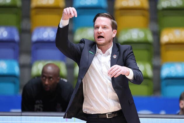 Fraport Skyliners JobStairs Giessen 46ers, easyCredit BBL Head Coach Rolf Scholz Giessen Basketball match of the easyCredit BBL between the Fraport Skyliners and the JobStairs Giessen 46ers on 13 March 2021 at the Fraport Arena in Frankfurt am Main , Frankfurt am Main Hesse Germany Fraport Arena