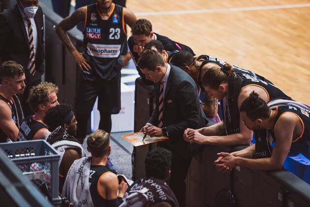 easyCredit BBL 23 Spieltag RASTA Vechta vs ratiopharm ulm, 13 03 2021 Jaka Lakovic ratiopharm ulm, Head Coach easyCredit BBL 23 Spieltag RASTA Vechta vs ratiopharm ulm on 13 03 2021 in Vechta RASTA Dome , Germany, Copyright: xBEAUTIFULxSPORTS Neddermannx