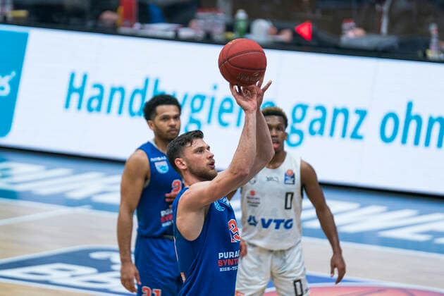 easyCredit Basketball Bundesliga, Hamburg, 13 03 2021 easyCredit Basketball Bundesliga, Hamburg Towers vs SYNTAINICS MBC, Micha Michalak 23 SYNTAINICS MBC Copyright: xBEAUTIFULxSPORTS Mohwinkelx