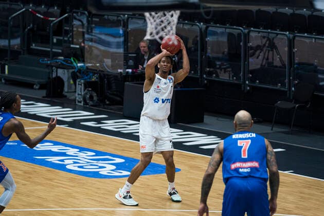 easyCredit Basketball Bundesliga, Hamburg, 13 03 2021 easyCredit Basketball Bundesliga, Hamburg Towers vs SYNTAINICS MBC, Kameron Taylor 7 Hamburg Towers Copyright: xBEAUTIFULxSPORTS Mohwinkelx