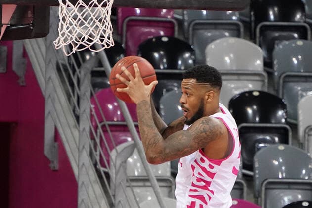 GER, Easycredit BBL, Telekom Baskets Bonn vs Brose Bamberg 13 03 2021, Telekom Dome, Bonn, GER, Easycredit BBL, Telekom Baskets Bonn vs Brose Bamberg, pictured James Thompson Telekom Bonn 3 , nordphotoxGmBHx xMeuter nph00351