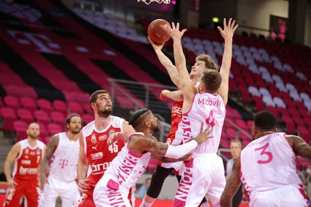 Telekom Baskets Bonn vs Bennet Hundt Brose Bamberg easyCredit BBL 1 Bundesliga , Season 2020 2021 , Matchday 23
