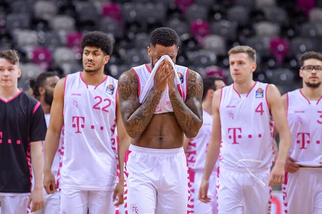 easyCredit BBL, Telekom Baskets Bonn vs Brose Bamberg, 13 03 2021 Disappointment at James Thompson IV Telekom Baskets Bonn, 3 after losing to Bamberg, easyCredit BBL, Telekom Baskets Bonn vs Brose Bamberg on 13 03 2021 at Telekom Dome, Bonn North Rhine Westphalia. Copyright: xBEAUTIFULxSPORTS Mueller-Laschetx