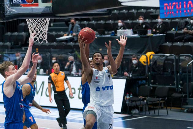 easyCredit Basketball Bundesliga, Hamburg, 13 03 2021 easyCredit Basketball Bundesliga, Hamburg Towers vs SYNTAINICS MBC, Kameron Taylor 7 Hamburg Towers Copyright: xBEAUTIFULxSPORTS Mohwinkelx