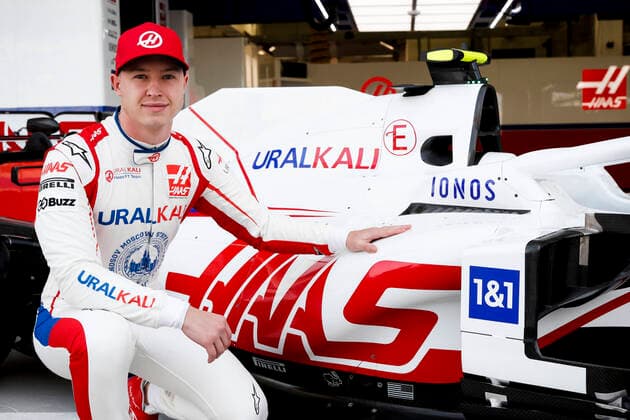 BAHRAIN INTERNATIONAL CIRCUIT, BAHRAIN MARCH 12 Nikita Mazepin, Haas F1 Ionos reveal during the Bahrain March testing at Bahrain International Circuit on Friday March 12, 2021 in Sakhir, Bahrain Photo by Sam Bloxham LAT Images via Kolvenbach EDITORIAL ONLY TE2101_053609_W6I4869