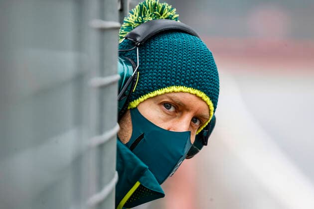 Sebastian Vettel GER , Aston Martin F1, during shakedown of the Aston Martin AMR21 race car, March 4th 2021, in Silverstone, Great Britain EDITORIAL ONLY Aston Martin via Kolvenbach
