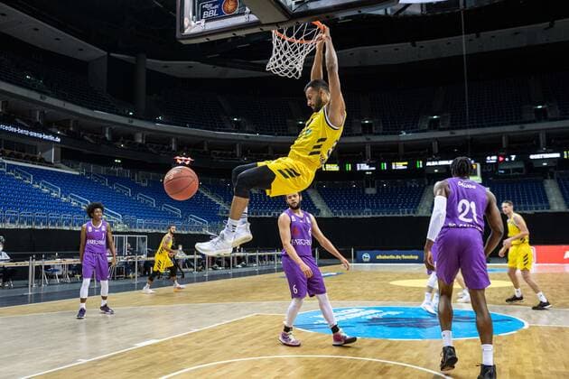 Basketball Berlin 14 03 2021 Season 2020 2021 1 Bundesliga easyCredit BBL Alba Berlin BG Göttingen Johannes Thiemann Alba Berlin, No 32