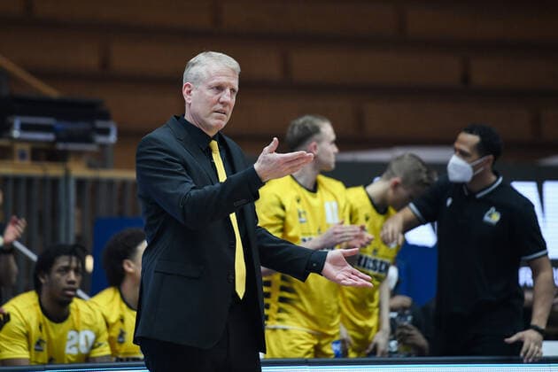 GER, HAKRO Merlins Crailsheim vs MHP Riesen Ludwigsburg, 14 03 2021, 23 Matchday easycredit Basketball Bundesliga, Season 2020 2021 GER, HAKRO Merlins Crailsheim vs MHP Riesen Ludwigsburg, 14 03 2021, 23 Matchday easycredit Basketball Bundesliga, Season 2020 2021 Crailsheim Copyright: xEibnerxPressefoto MichaelxMemmlerx EP_MMR