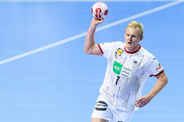 210314 Patrick Wiencek of Germany during the Olympic Qualification handball match between Algeria and Germany on March 14, 2021 in Berlin Photo Ludvig Thunman BILDBYRAN kod LT LT0128 handball handball handball olympic qualification os kval os kval algeria algeria germany deutschland germany bbeng,  Copyright: LUDVIGxTHUNMAN BB210314LT007