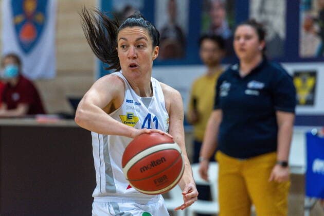 Eilidh Simpson 41, GISA Lions SV Halle GISA Lions SV Halle vs GiroLive Panthers Osnabrück Basketball 1 Bundesliga ERDGAS Sportarena Halle Saale 14 03 2021 Photo Holger John Sachsen Anhalt Germany ERDGAS Sportarena Halle Saale