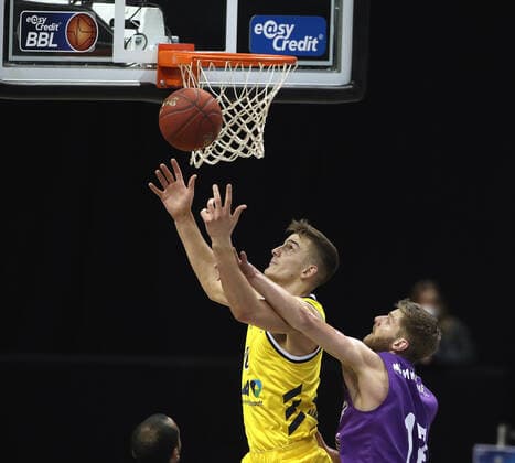 Tim Schneider, Harper Kamp Sport Basketball BBL Bundesliga Men Season 2020 2021 14 03 2021 ALBA Berlin vs BG Göttingen