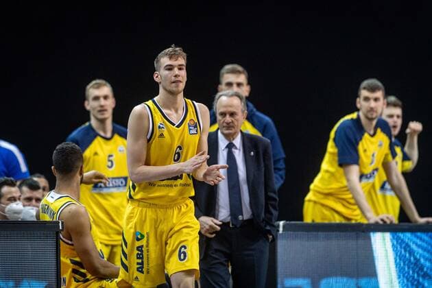 Basketball Berlin 14 03 2021 Season 2020 2021 1 Bundesliga easyCredit BBL Alba Berlin BG Göttingen Malte Delow Alba Berlin, No 06