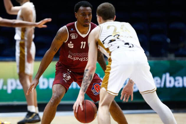 14 03 2021, xgox, basketball, easyCredit BBL, basketball loewen brunswick niners chemnitz emspor, v l isiaha mike niners chemnitz, 11 duel brunswick