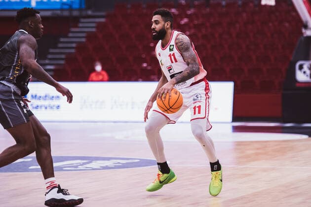 ProA 26 Matchday Artland Dragons vs MLP Academics Heidelberg, 14 03 2021 Gerel David Simmons Artland Dragons, 11 ProA 26 Matchday Artland Dragons vs MLP Academics Heidelberg on 14 03 2021 in Quakenbrueck Artland Arena , Germany, Copyright: xBEAUTIFULxSPORTS Neddermannx