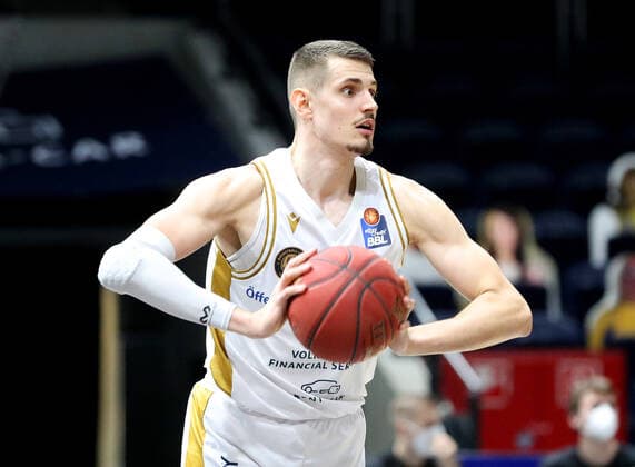 Löwen Braunschweig vs Chemnitz, BBL Braunschweig, 14 03 2021, BASKETBALL easyCredit BBL Basketball Bundesliga, Löwen Braunschweig vs Niners Chemnitz, season 2020 21 Lukas Wank Löwen Braunschweig Braunschweig