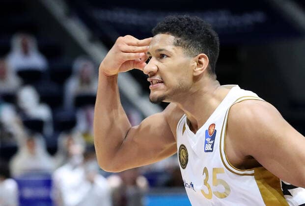 Löwen Braunschweig vs Chemnitz, BBL Braunschweig, 14 03 2021, BASKETBALL easyCredit BBL Basketball Bundesliga, Löwen Braunschweig vs Niners Chemnitz, 2020 season 21 Karim Jallow Löwen Braunschweig Braunschweig.