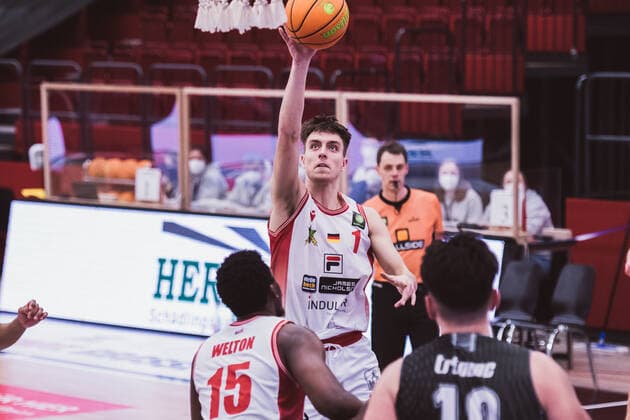 ProA 26 Spieltag Artland Dragons vs MLP Academics Heidelberg, 14 03 2021 Zachary Christopher Ensminger Artland Dragons, 1 ProA 26 Spieltag Artland Dragons vs MLP Academics Heidelberg on 14 03 2021 in Quakenbrueck Artland Arena , Germany, Copyright: xBEAUTIFULxSPORTS Neddermannx