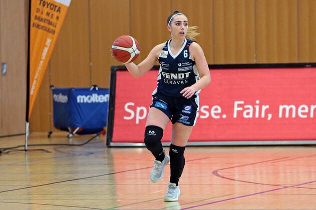 14 03 2021, xovx, Basketball Damen 1 Bundesliga, BC Pharmaserv Marburg XCYDE Angels Nördlingen Levke Brodersen XCYDE Angels Nördlingen , Freisteller Marburg Sporthalle Georg Gaßmann Stadion Hessen Deutschland DE