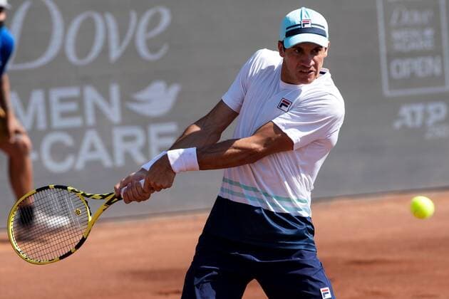 Argentine tennis player Facundo Bagnis in action today, during the match against Chilean Cristian Garin for the final of the ATP, Tennis Herren 250 Chile Open, in Santiago, Chile 14 March 2021. Final of ATP 250 Chile Open !ACHTUNG: NUR REDAKTIONELLE NUTZUNG!  Copyright: xAlbertoxValdesx AME2590 0115372453st