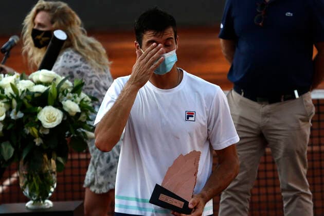 Santiago14 Marzo 2021 El tenista Chileno Cristian Garin resulta ganador de la final del ATP, Tennis Herren de Santiago, realizado en San Carlos de Apoquindo Javier Salvo Photosport ATP de Santiago Final 14 3 2021