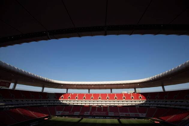 Guadalajara (Mexico), 14 03 2021.- General view of the Akron stadium prior a Guardians 2021 tournament of the Mexican soccer league match between Chivas and America, in Guadalajara, Mexico, 14 March 2021. Chivas vs. America !ACHTUNG: NUR REDAKTIONELLE NUTZUNG!  Copyright: xFranciscoxGuascox MEX6940 20210315-637513827856705969