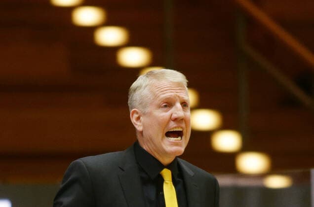 Ludwigsburg , Basketball easyCredit BBL Bundesliga , HAKRO Merlins Crailsheim vs MHP Riesen Ludwigsburg , John Patrick coach Riesen