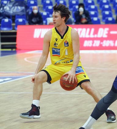 Ludwigsburg , Basketball easyCredit BBL Bundesliga , HAKRO Merlins Crailsheim vs MHP Riesen Ludwigsburg , Jordan Hulls Riesen