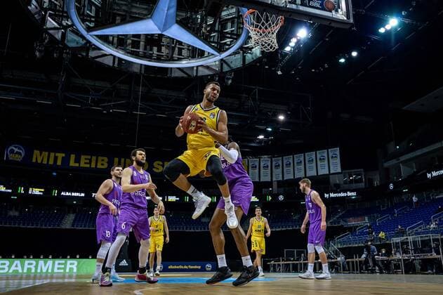 Basketball Berlin 14 03 2021 Season 2020 2021 1 Bundesliga easyCredit BBL Alba Berlin BG Göttingen Johannes Thiemann Alba Berlin, No 32