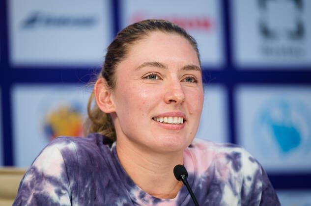 March 15, 2021, ST PETERSBURG, RUSSIA: Ekaterina Alexandrova of Russia talks to the media at the 2021 St. Petersburg Ladies Trophy WTA, Tennis Damen 1000 tournament ST PETERSBURG RUSSIA - ZUMAa181 20210315_zaa_a181_033 Copyright: xRobxPrangex