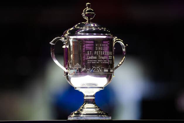 March 15, 2021, ST PETERSBURG, RUSSIA: Singles Winners Trophhy during the first-round of the 2021 St. Petersburg Ladies Trophy WTA, Tennis Damen 1000 tournament ST PETERSBURG RUSSIA - ZUMAa181 20210315_zaa_a181_034 Copyright: xRobxPrangex