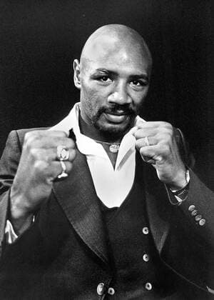 March 14, 2021, Boston, Massachusetts, USA: Marvelous MARVIN HAGLER stopped T. Hearns in a fight that lasted less than eight minutes yet was so epic that it still lives in boxing lore. Two years later, Hagler said that he would never fight again. One of the great middleweights in boxing history, Hagler died Saturday, March 13, 2021, at the age of 66. FILE PICTURE SHOT ON: April 1, 1983, Boston, Massachusetts, USA: MARVIN HAGLER, fists ready for action, Middleweight World Champion Boxer. Boston USA - ZUMA 20210314_shf_m244_989 Copyright: xDavidxMarlinx