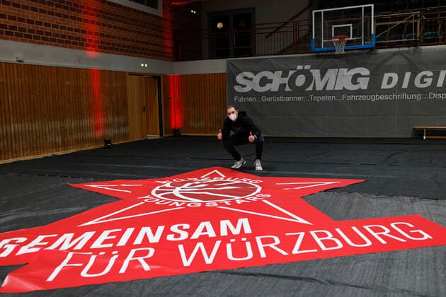 15 03 2021, Basketball, BBL 2020 2021, 23 match day, s Oliver Wuerzburg medi bayreuth, GER, Wuerzburg, s Oliver Arena, picture Felix Hoffmann s Oliver Wuerzburg Copyright: HMBxMedia xHeikoxBecker
