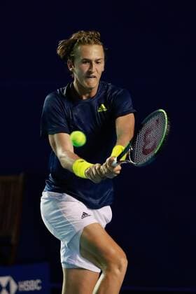 The American Sebastian Korda, in action today against Marin Cilic of Croatia, during the first day of activities of the Mexican Tennis Open in Acapulco, Guerrero state, Mexico, 15 March 2021. Mexican Tennis Open in Acapulco !ACHTUNG: NUR REDAKTIONELLE NUTZUNG!  Copyright: xDavidxGuzmánx MEX7114 20210316-637514731025451378