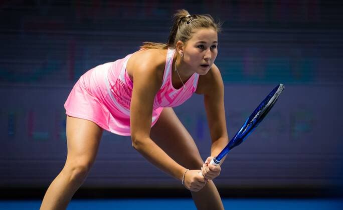 Mandatory Credit: Photo by Rob Prange Shutterstock (11800202m) Kamilla Rakhimova of Russia in action during the first round at the 2021 St. Petersburg Ladies Trophy WTA, Tennis Damen 1000 tournament WTA St Petersburg Ladies Trophy, Tennis, St Petersburg, Russia - 16 Mar 2021 WTA St Petersburg Ladies Trophy, Tennis, St Petersburg, Russia - 16 Mar 2021  Copyright: xRobxPrange Shutterstockx 11800202m