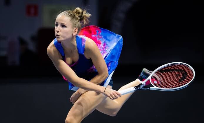 Mandatory Credit: Photo by Rob Prange Shutterstock (11800202e) Kamilla Rakhimova of Russia in action during the first round at the 2021 St. Petersburg Ladies Trophy WTA, Tennis Damen 1000 tournament WTA St Petersburg Ladies Trophy, Tennis, St Petersburg, Russia - 16 Mar 2021 WTA St Petersburg Ladies Trophy, Tennis, St Petersburg, Russia - 16 Mar 2021  Copyright: xRobxPrange Shutterstockx 11800202e