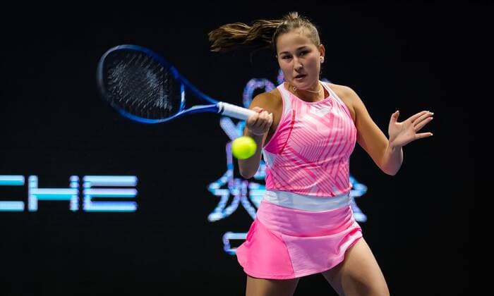 Mandatory Credit: Photo by Rob Prange Shutterstock (11800202c) Kamilla Rakhimova of Russia in action during the first round at the 2021 St. Petersburg Ladies Trophy WTA, Tennis Damen 1000 tournament WTA St Petersburg Ladies Trophy, Tennis, St Petersburg, Russia - 16 Mar 2021 WTA St Petersburg Ladies Trophy, Tennis, St Petersburg, Russia - 16 Mar 2021  Copyright: xRobxPrange Shutterstockx 11800202c