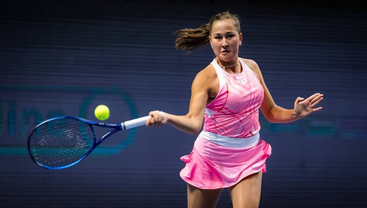Mandatory Credit: Photo by Rob Prange Shutterstock (11800202d) Kamilla Rakhimova of Russia in action during the first round at the 2021 St. Petersburg Ladies Trophy WTA, Tennis Damen 1000 tournament WTA St Petersburg Ladies Trophy, Tennis, St Petersburg, Russia - 16 Mar 2021 WTA St Petersburg Ladies Trophy, Tennis, St Petersburg, Russia - 16 Mar 2021  Copyright: xRobxPrange Shutterstockx 11800202d