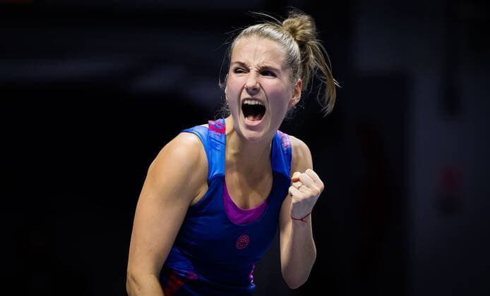 Mandatory Credit: Photo by Rob Prange Shutterstock (11800202t) Daria Mishina of Russia in action during the first round of the 2021 St. Petersburg Ladies Trophy WTA, Tennis Damen 1000 tournament WTA St Petersburg Ladies Trophy, Tennis, St Petersburg, Russia - 16 Mar 2021 WTA St Petersburg Ladies Trophy, Tennis, St Petersburg, Russia - 16 Mar 2021  Copyright: xRobxPrange Shutterstockx 11800202t