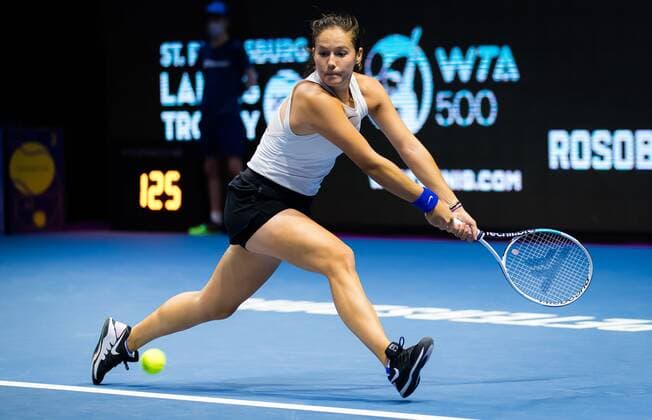 Mandatory Credit: Photo by Rob Prange Shutterstock (11800202at) Daria Kasatkina of Russia in action during the first round of the 2021 St. Petersburg Ladies Trophy WTA, Tennis Damen 1000 tournament WTA St Petersburg Ladies Trophy, Tennis, St Petersburg, Russia - 16 Mar 2021 WTA St Petersburg Ladies Trophy, Tennis, St Petersburg, Russia - 16 Mar 2021  Copyright: xRobxPrange Shutterstockx 11800202at