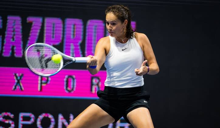Mandatory Credit: Photo by Rob Prange Shutterstock (11800202ap) Daria Kasatkina of Russia in action during the first round of the 2021 St. Petersburg Ladies Trophy WTA, Tennis Damen 1000 tournament WTA St Petersburg Ladies Trophy, Tennis, St Petersburg, Russia - 16 Mar 2021 WTA St Petersburg Ladies Trophy, Tennis, St Petersburg, Russia - 16 Mar 2021  Copyright: xRobxPrange Shutterstockx 11800202ap