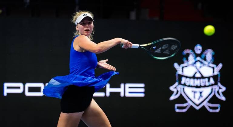 Mandatory Credit: Photo by Rob Prange Shutterstock (11800202aj) Clara Tauson of Denmark in action during the first round of the 2021 St. Petersburg Ladies Trophy WTA, Tennis Damen 1000 tournament WTA St Petersburg Ladies Trophy, Tennis, St Petersburg, Russia - 16 Mar 2021 WTA St Petersburg Ladies Trophy, Tennis, St Petersburg, Russia - 16 Mar 2021  Copyright: xRobxPrange Shutterstockx 11800202aj